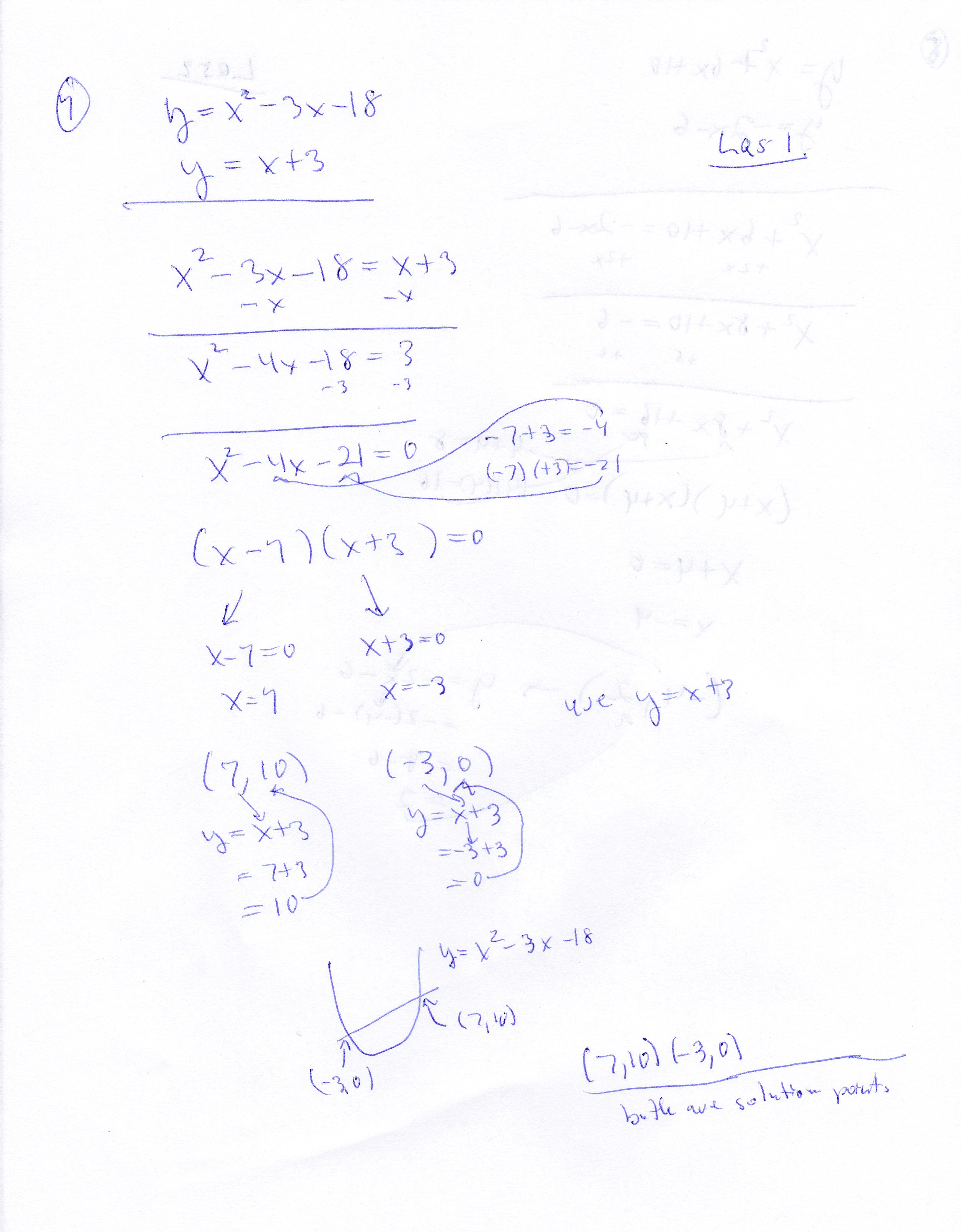 Algebra Homework Page Intended For Linear Quadratic Systems Worksheet